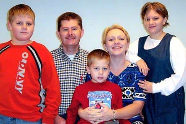 The Caffey family, with Erin on the far right.