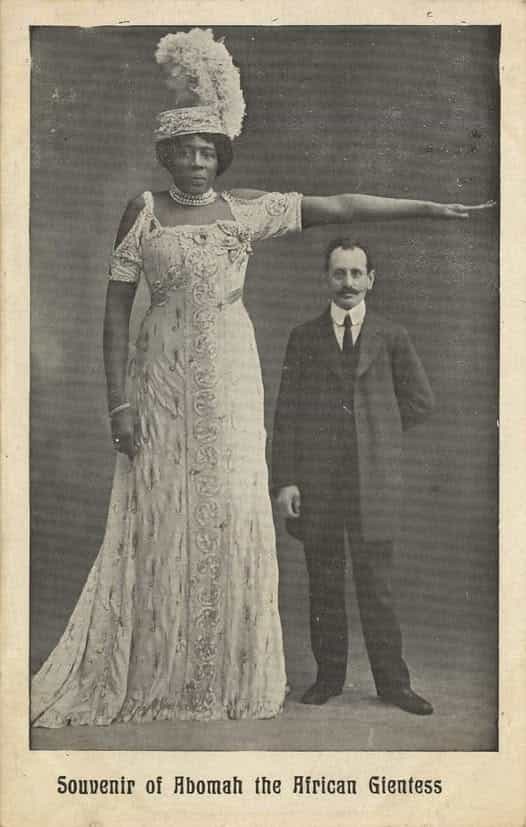 Abomah the Giantess, Ella Williams, Black circus performers, circus history, female giants 